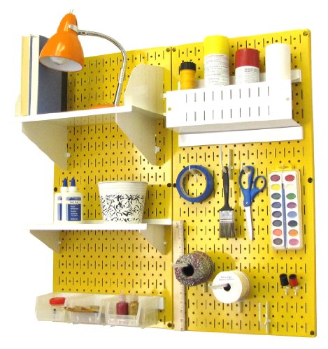 Yellow Pegboard White Accessories