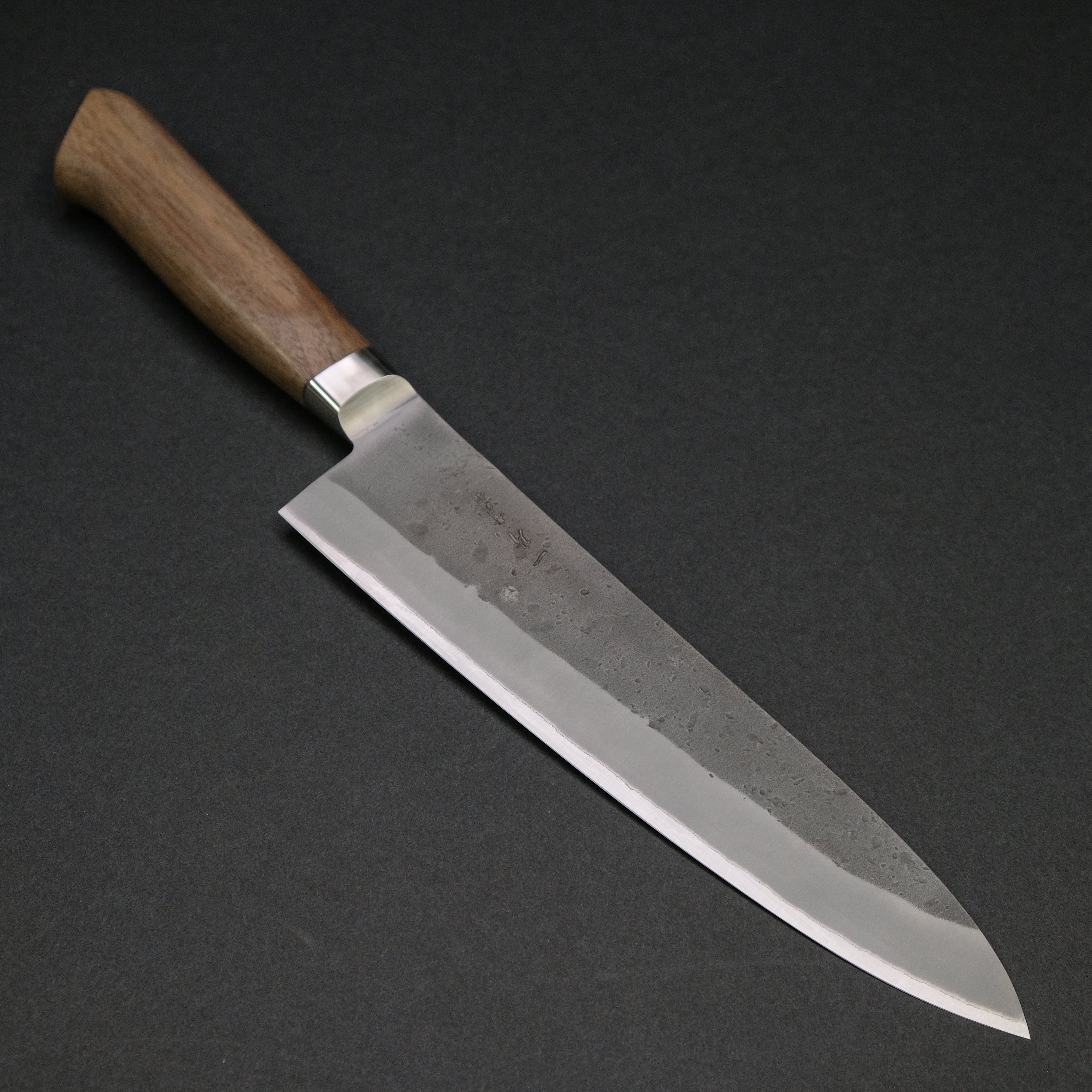 Hitohira TD Blue #2 Stainless Clad Nashiji Yo Gyuto 210mm Japanese Chef Knife with Walnut Handle - Perfect for Slicing, Dicing, and Precision Cutting in Professional Kitchens & Home Cooking