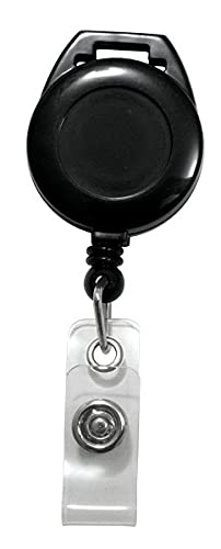100 Pack Retractable Badge Reel with Lanyard Slot - Bulk Badge Holders with Metal Hook & Key Ring Attachment - Extendable ID Card Holder for Work, School, Events & Security Access