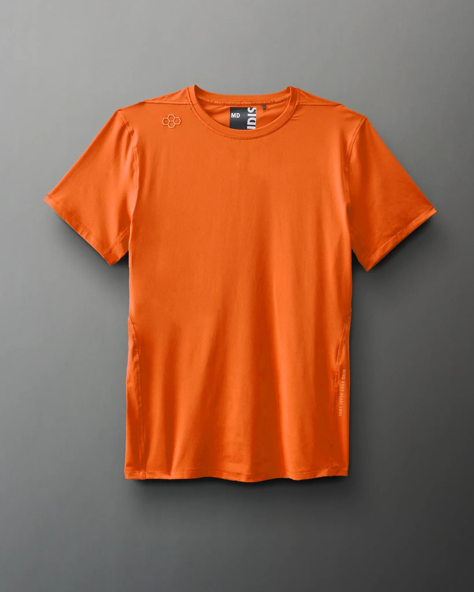 RUDIS Performance Long Sleeve Compression Shirt - Moisture Wicking & Breathable - Orange - Ideal for Wrestling, Training & Workouts