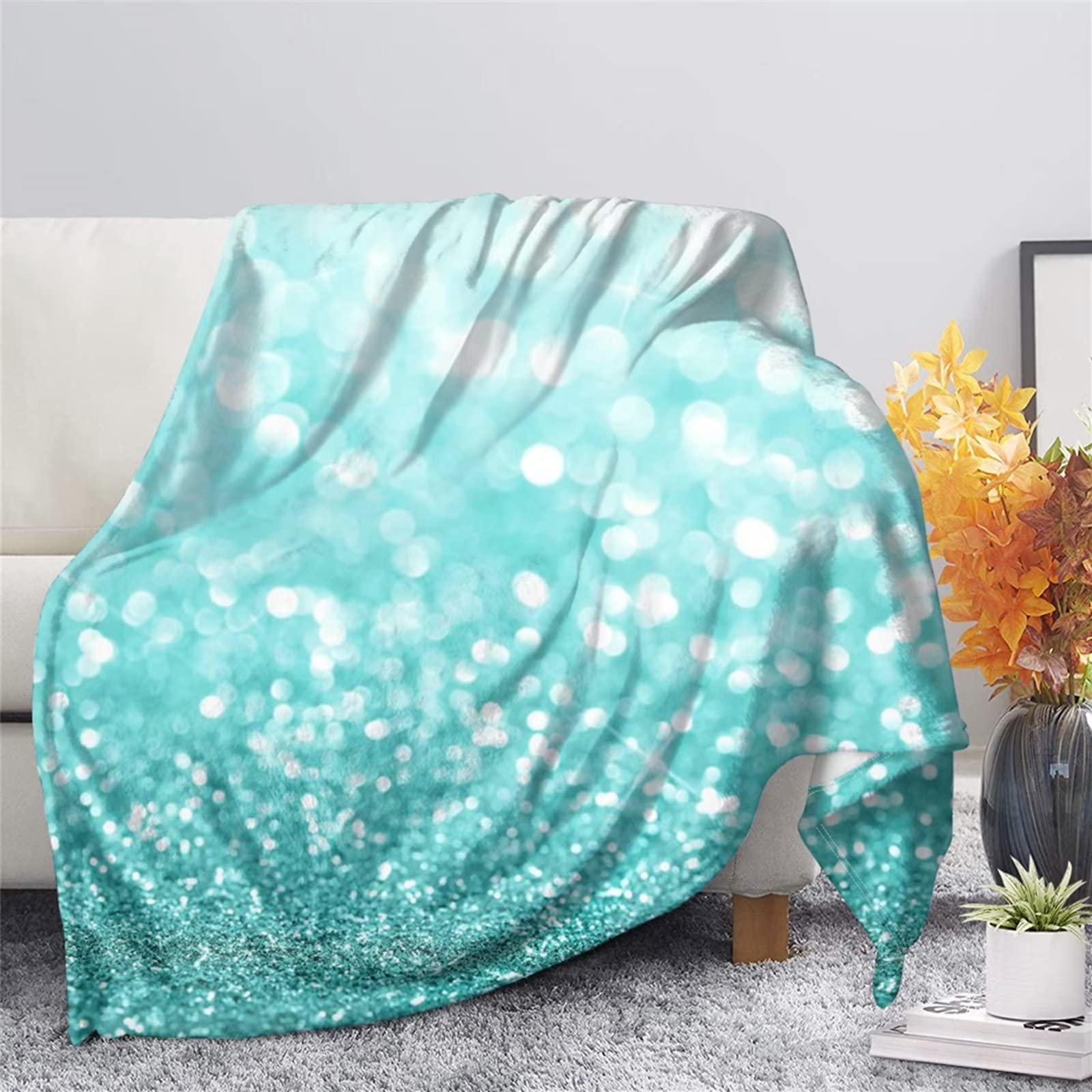 Luxury Teal Fleece Flannel Throw Blanket - Ultra Soft & Warm Microfiber Blanket for Bed, Sofa & Couch - Perfect for Cozy Nights, Movie Time & Home Decor