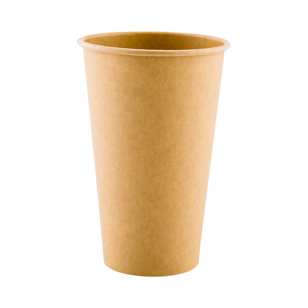 Eco-Friendly 16 oz Recyclable Brown Paper Coffee Cups - 1000 Pack, Leak-Resistant Rolled Rim, No Artificial Dyes | Perfect for Coffee Shops, Restaurants, Offices & Events