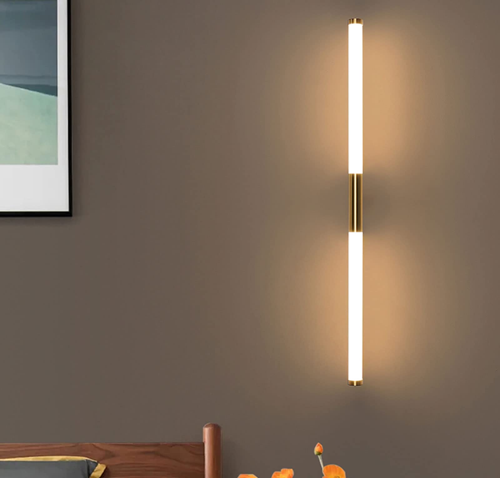 50CM LED Linear Light Fixture - Modern Acrylic 3-Color Wall Sconce for Bathroom Mirror, Bedroom, Living Room & Staircase Lighting | Dimmable Strip Light for Ambient, Task & Accent Illumination