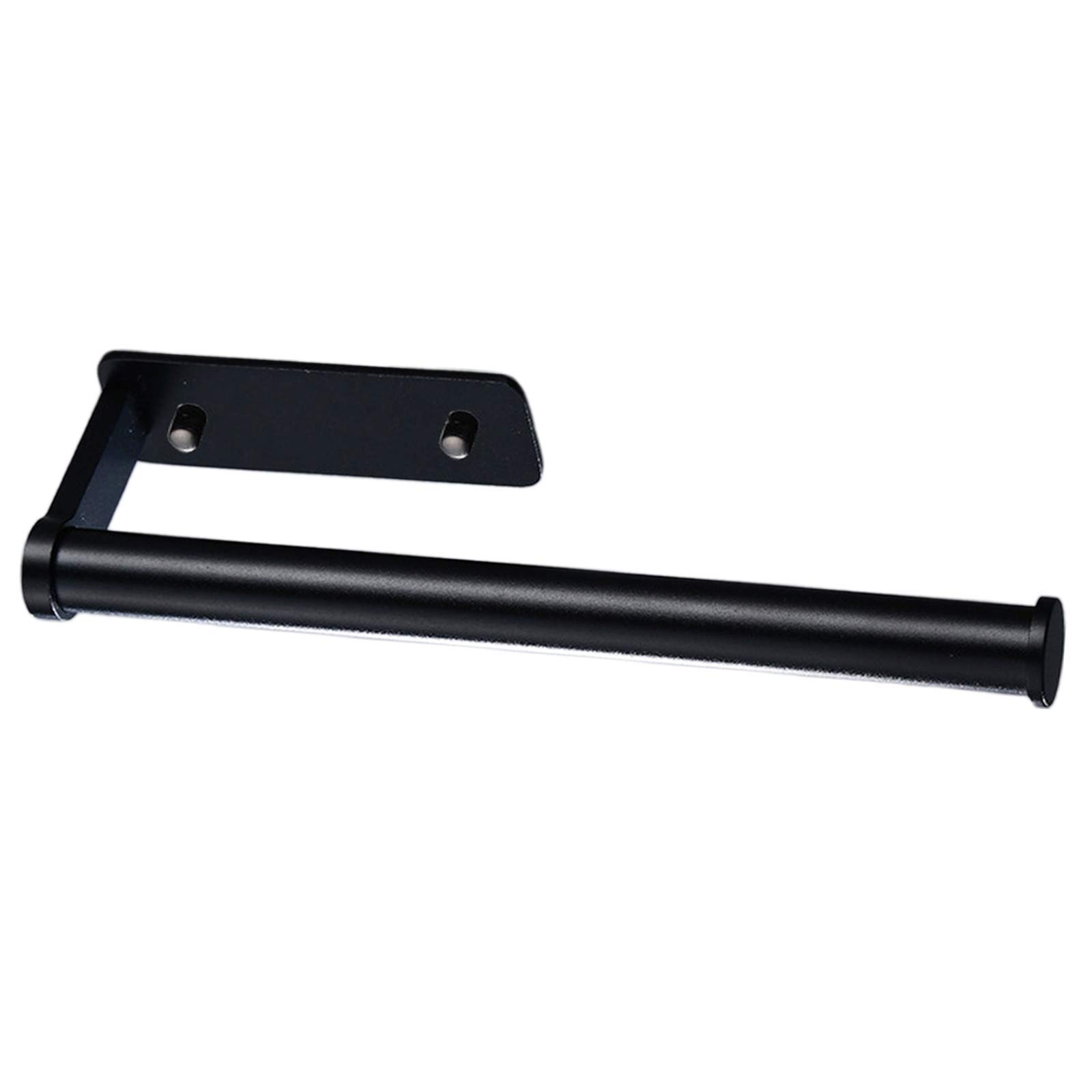 Stainless Steel Wall Mounted Kitchen Paper Towel Holder - Aluminum Roll Holder for Kitchen & Bathroom - Space Saving & Durable (Black) - Perfect for Countertop, Under Cabinet & Pantry Organization