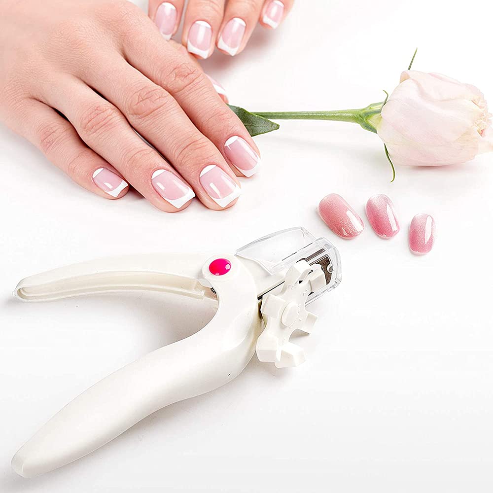Professional Stainless Steel Nail Clipper for Acrylic & Gel Nails - Adjustable Fake Nail Trimmer with Comfort Grip - Perfect for Manicure, Nail Art & Salon Use at Home or Professional Settings