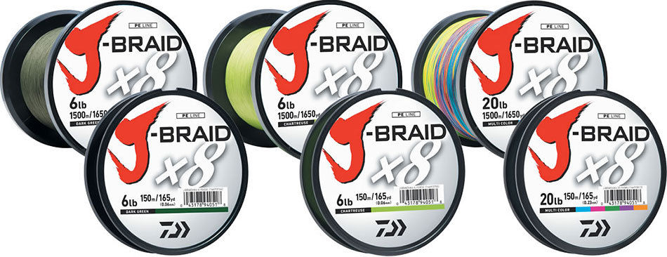 Daiwa J Braid 8-Strand Super Strong Braided Fishing Line - Premium Saltwater & Freshwater Fishing Line for Bass, Trout, and Saltwater Game Fish
