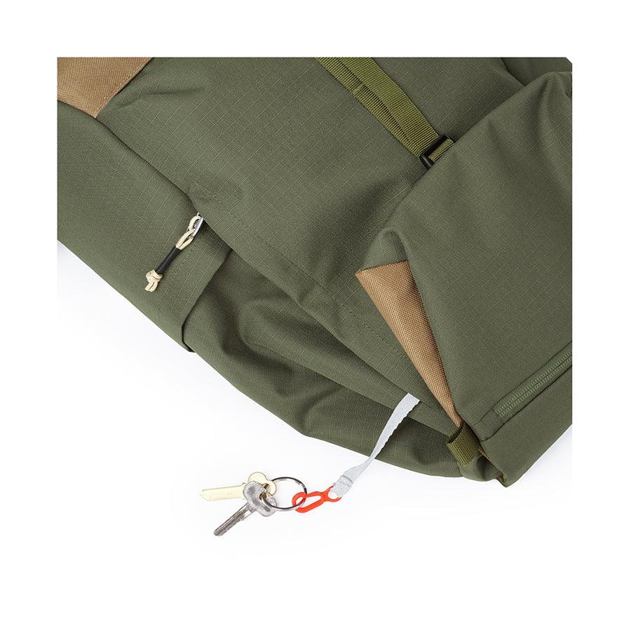 HELLOLULU Saro Utility Flap Backpack - Molive Drab Military Style Rucksack for Hiking, Travel & Outdoor Adventures