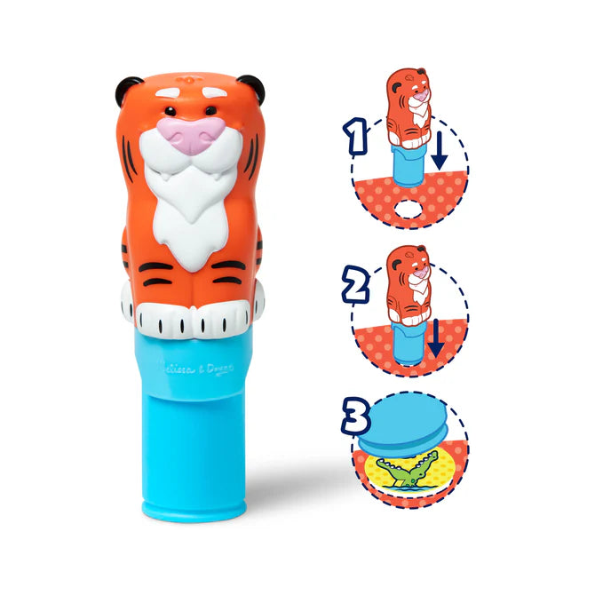 M&D Sticker Activity Pad Set - Tiger Theme, Fun & Educational Stickers for Kids - Perfect for Travel, Birthday Gifts & Creative Play