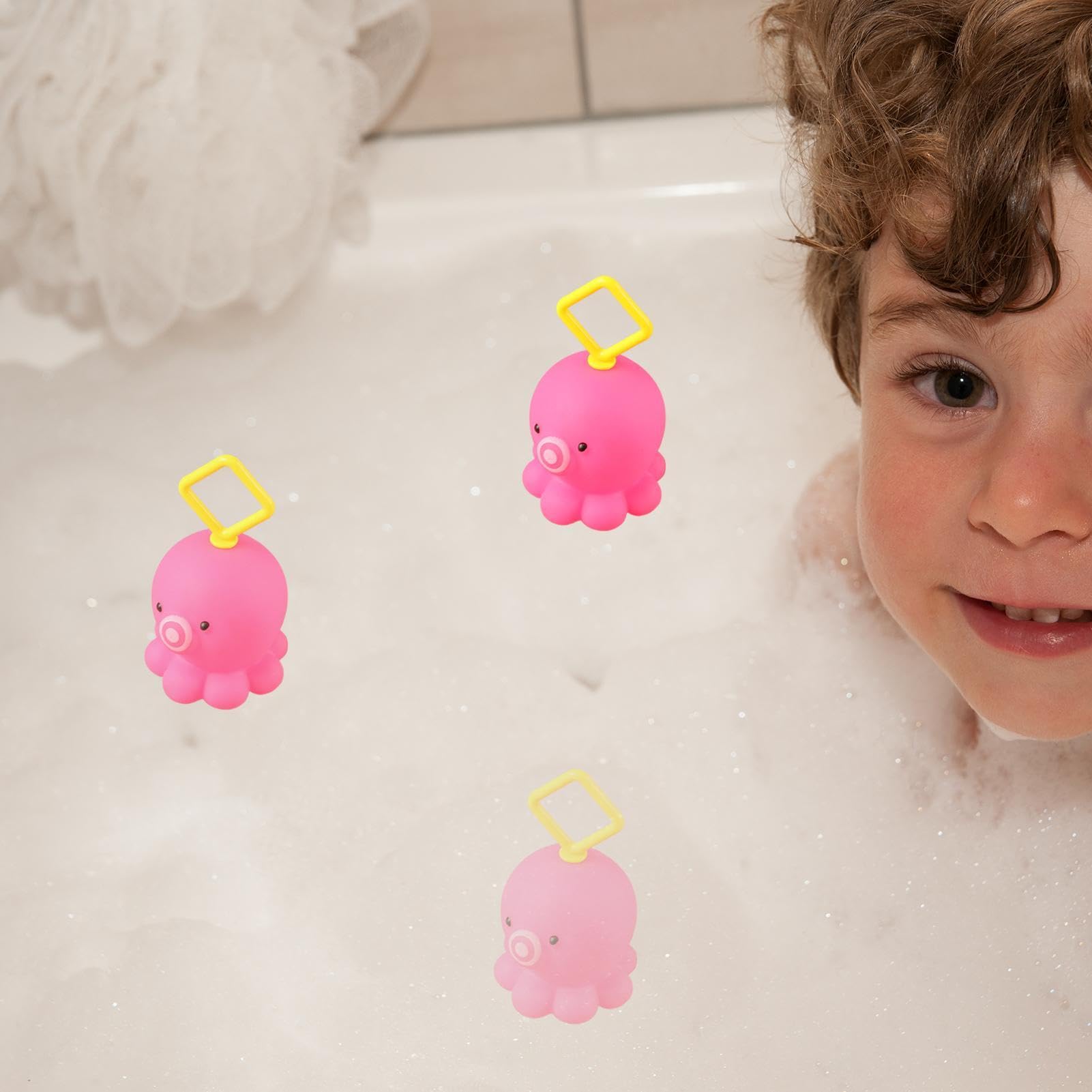 Light-Up Bathtub Fishing Toy Set - 20 Squishy Ducks for Kids Sensory Play & Swimming Fun | Interactive Bath Time Games for Toddlers & Preschoolers