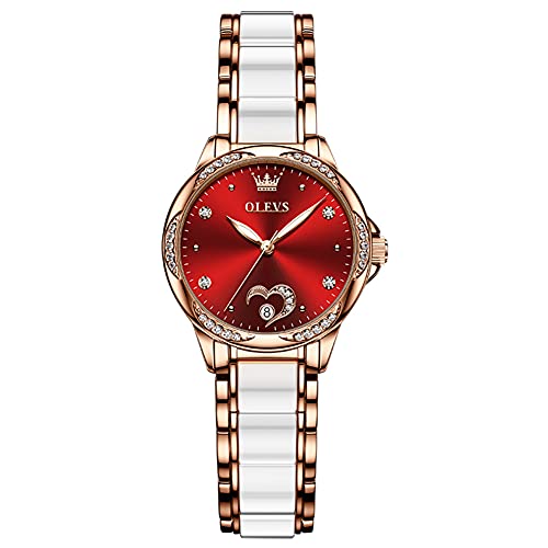 Red Dial Ladies Automatic Watch