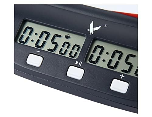 Muba Chess Timer LEAP - FIDE Approved Professional Chess Clock with Bonus Time, Blue | Tournament & Home Use Chess Game Timer for Players