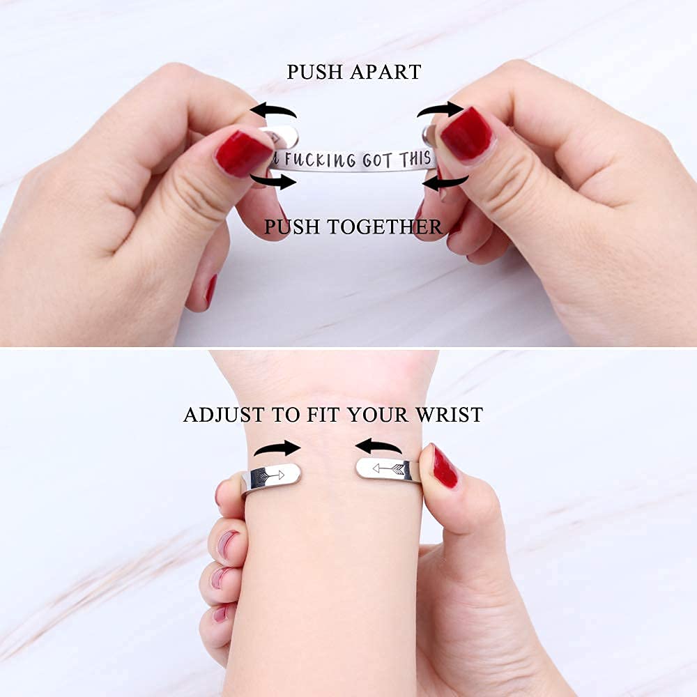 Custom Engraved Memorial Bracelet for Women - Sympathy Gifts in Memory of Mom or Dad - Personalized Bereavement Jewelry with Secret Message - Perfect for Remembrance, Funeral, or Comforting Grieving Loved Ones
