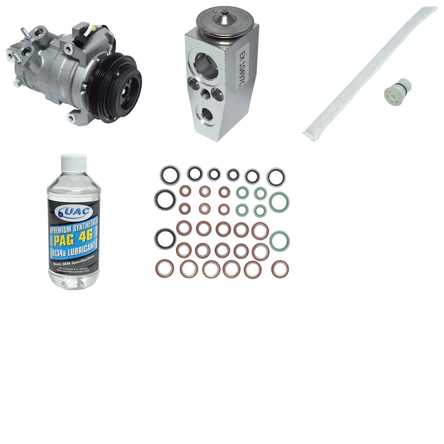 HVAC A/C Compressor Replacement Kit - Compatible with Multiple Car Models - High Performance Auto AC Compressor Kit for Smooth Cooling - Perfect for Summer Driving & Vehicle Maintenance