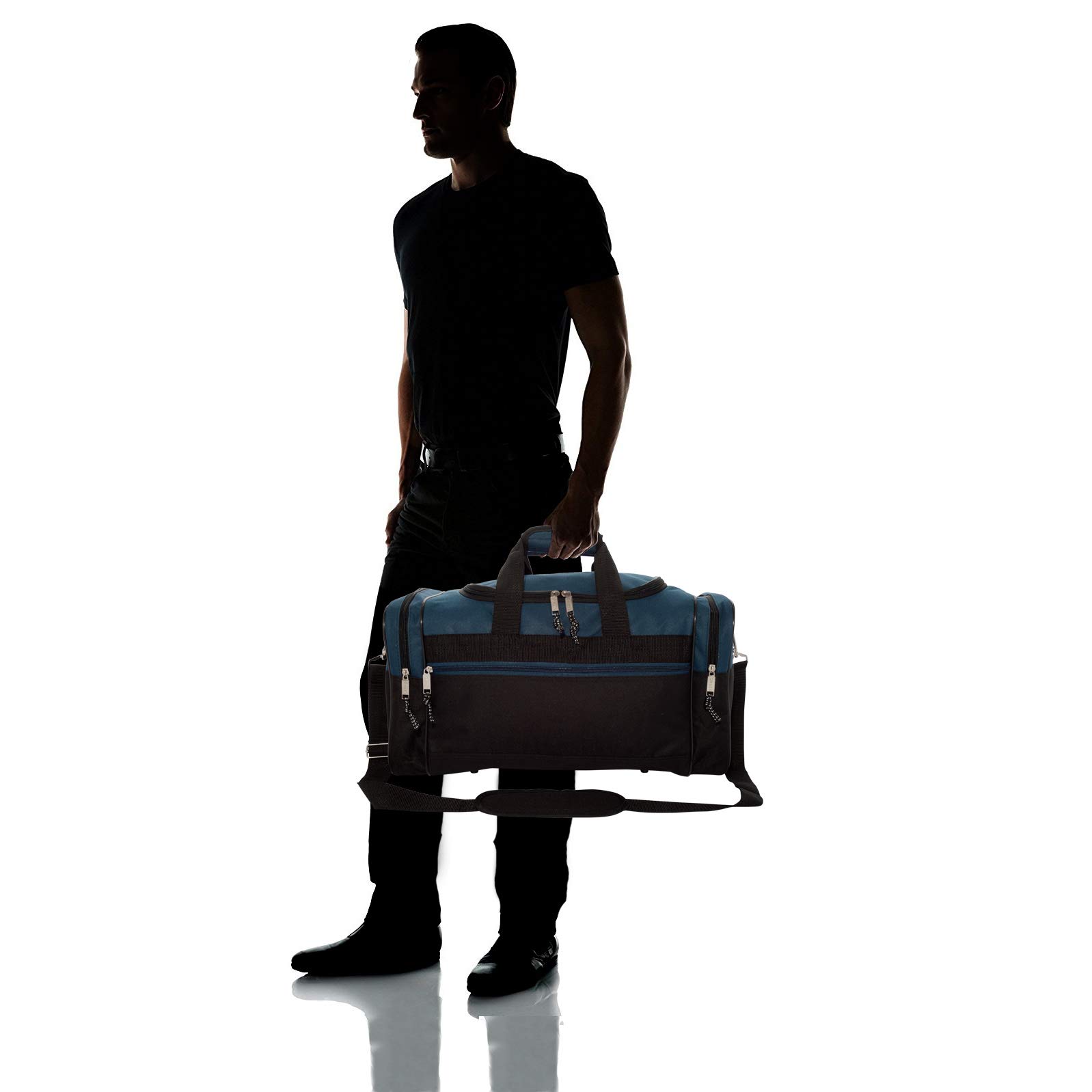 DALIX 17 Inch Durable Gym Duffel Bag - Large Blank Sports Bag for Travel, Workout & Fitness - Perfect for Gym, Sports, Travel & Weekend Getaways