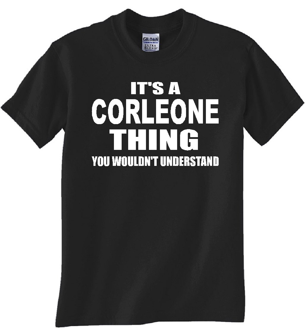 STUFF WITH ATTITUDE Corleone Black Graphic T-Shirt for Men - Cool Streetwear Tee for Casual Wear, Parties & Everyday Outfits