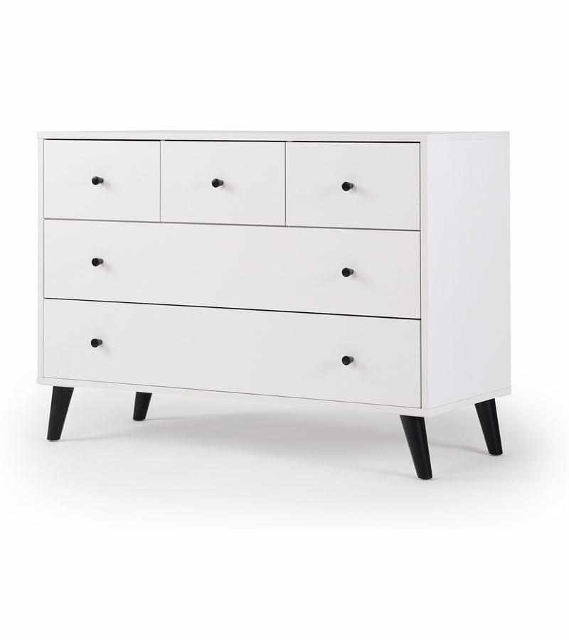 Austin 5 Drawer Dresser - Modern Wooden Chest of Drawers for Bedroom Storage | Perfect for Organizing Clothes, Linens & Accessories in Home, Dorm or Nursery