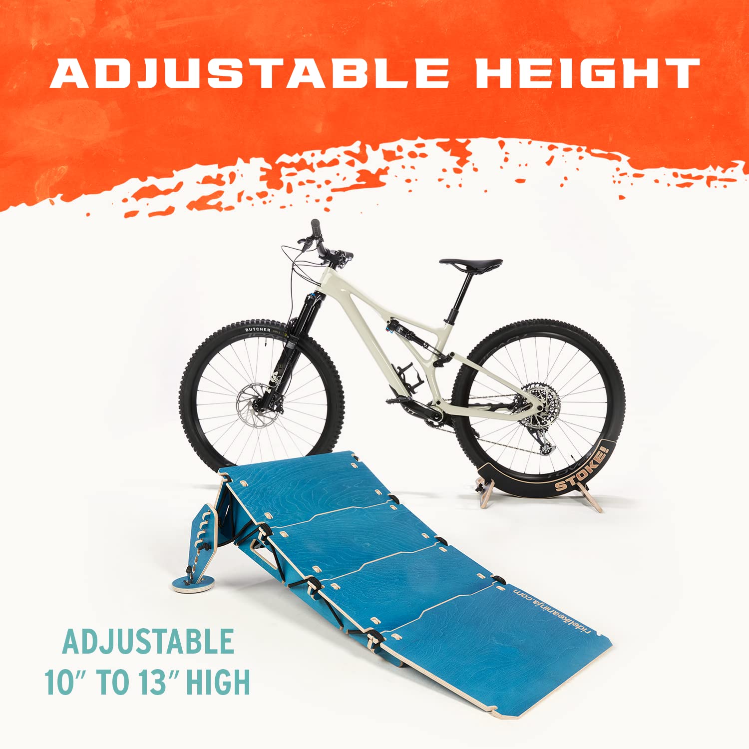 Ninja MTB Jump Ramp - Portable 4-Panel Bike Ramp for BMX, Mountain Bikes, Scooters & Skateboards | Durable Turbo Kicker for Kids & Adults | Perfect for Backyard Stunts, Park Riding & RC Car Jumps