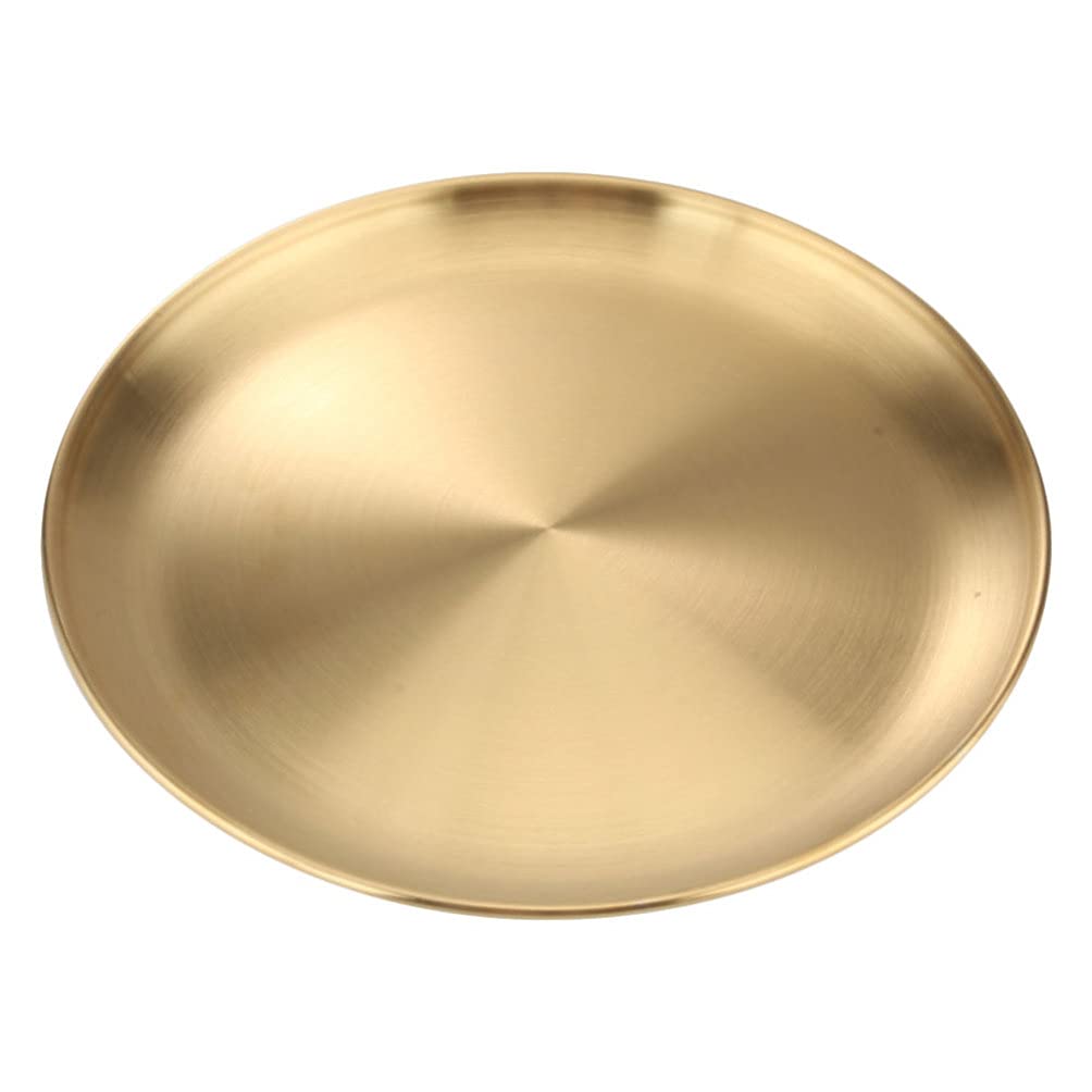 Stainless Steel Dinner Plates 23cm - BBQ & Salad Serving Trays for Parties