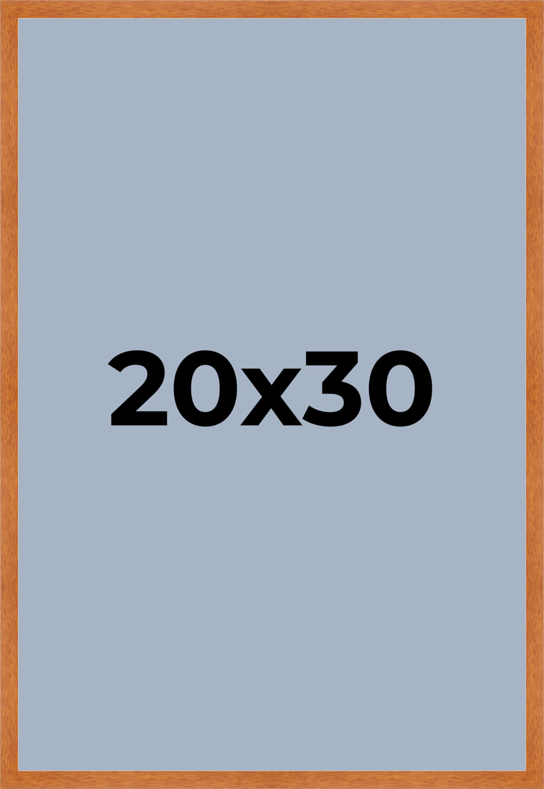 Honey Pecan 20x30 Shadow Box Frame - Solid Wood Display Case with Blue Acid-Free Backing, UV Protective Acrylic & Hanging Hardware | 3/4
