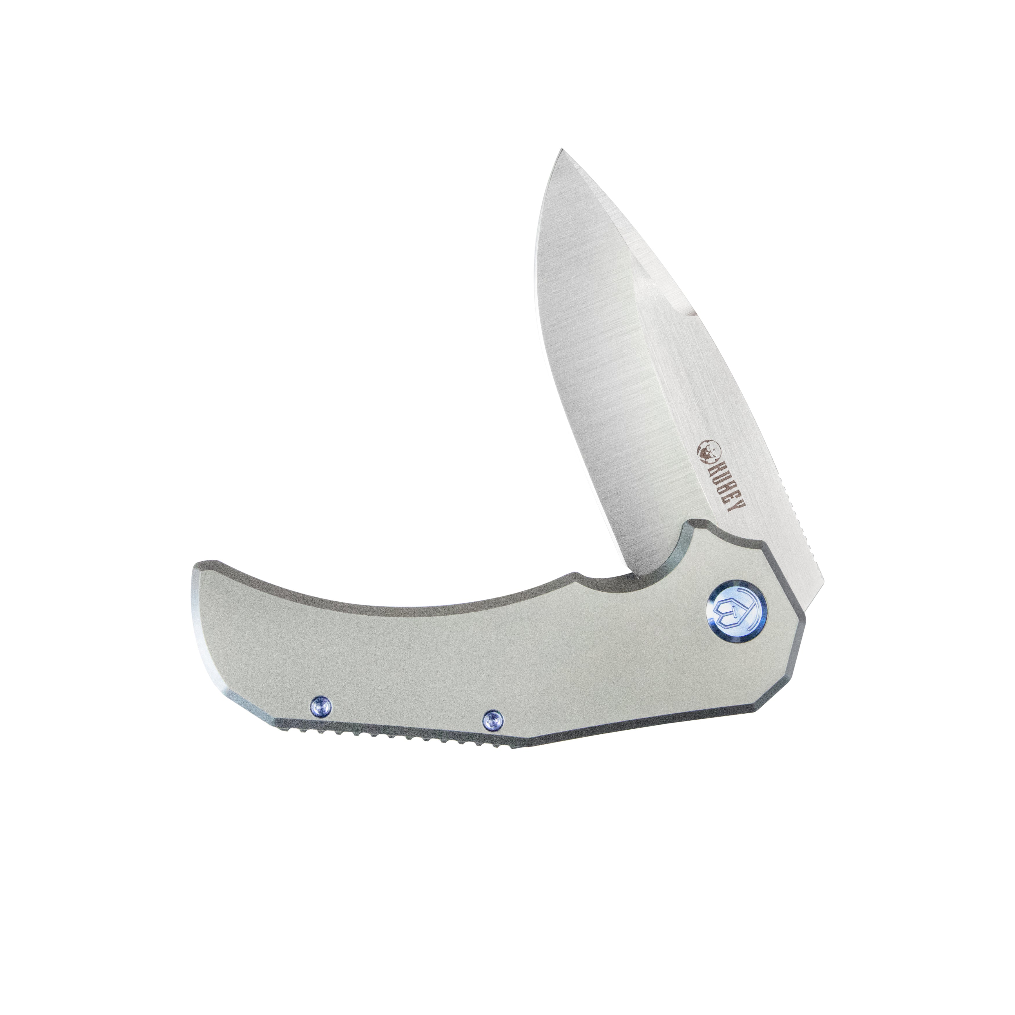 Bravo One Drop Point Folding Knife - M390 Steel Blade, Titanium Handle, Satin Finish | Compact & Durable for Camping, Hiking, Outdoor Survival | EDC Tactical Pocket Knife for Bushcraft & Everyday Carry