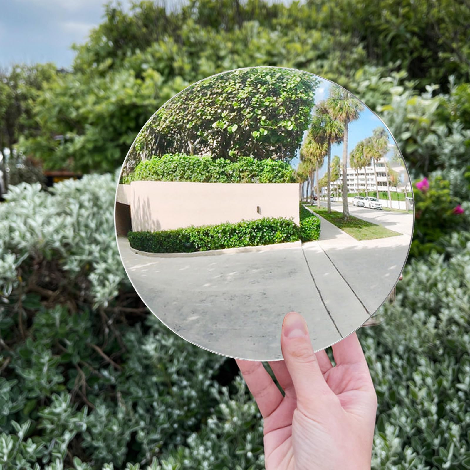 Gatuida 6-Inch Round Convex Traffic Mirror - 15cm Blind Spot Safety Mirror for Driveway, Garage, Warehouse & Office - Indoor/Outdoor Use for Enhanced Security & Visibility