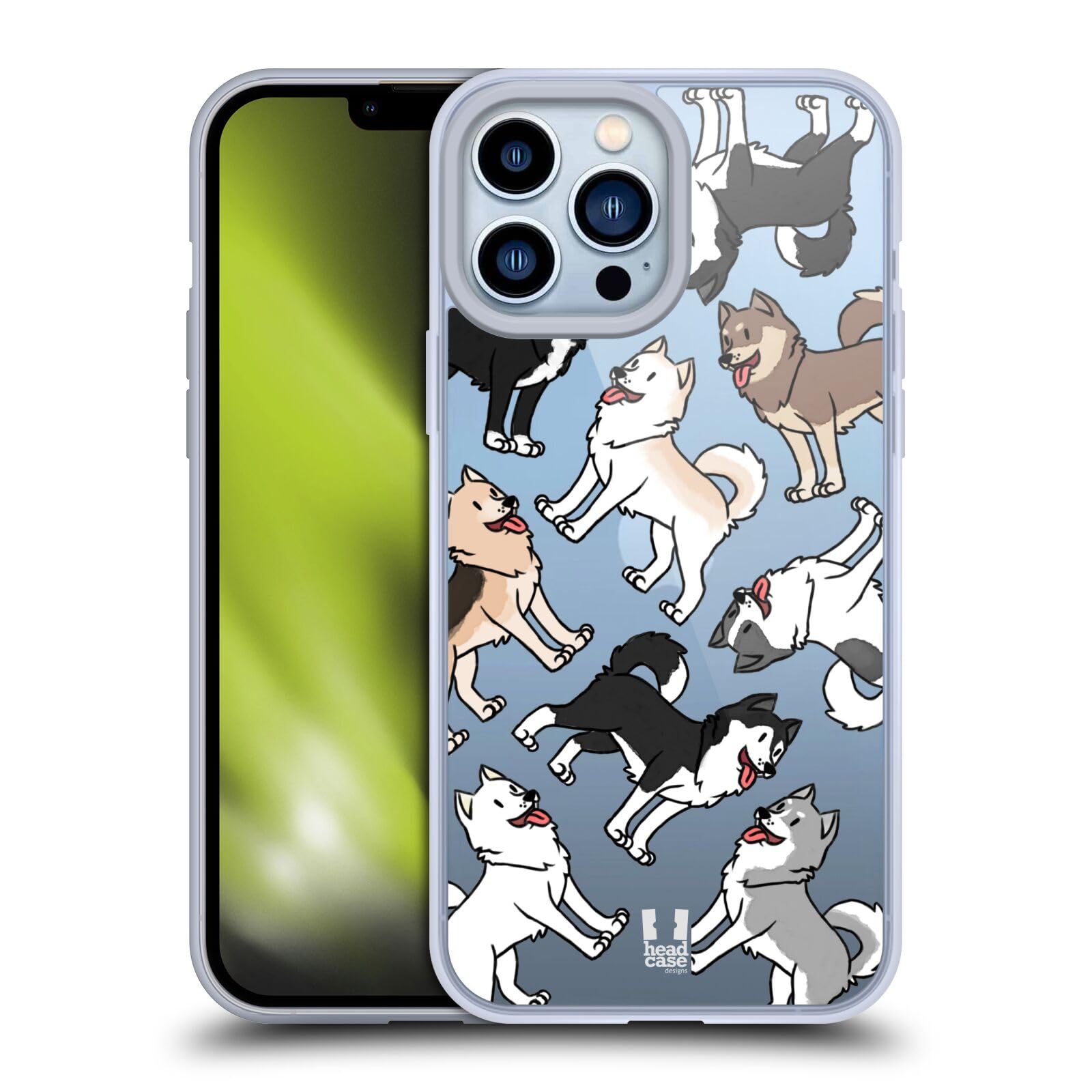 Siberian Husky Dog Breed Soft Gel Phone Case for Apple iPhone 13 Pro Max - Cute Protective Cover with Unique Animal Design, Perfect for Dog Lovers and Outdoor Adventures