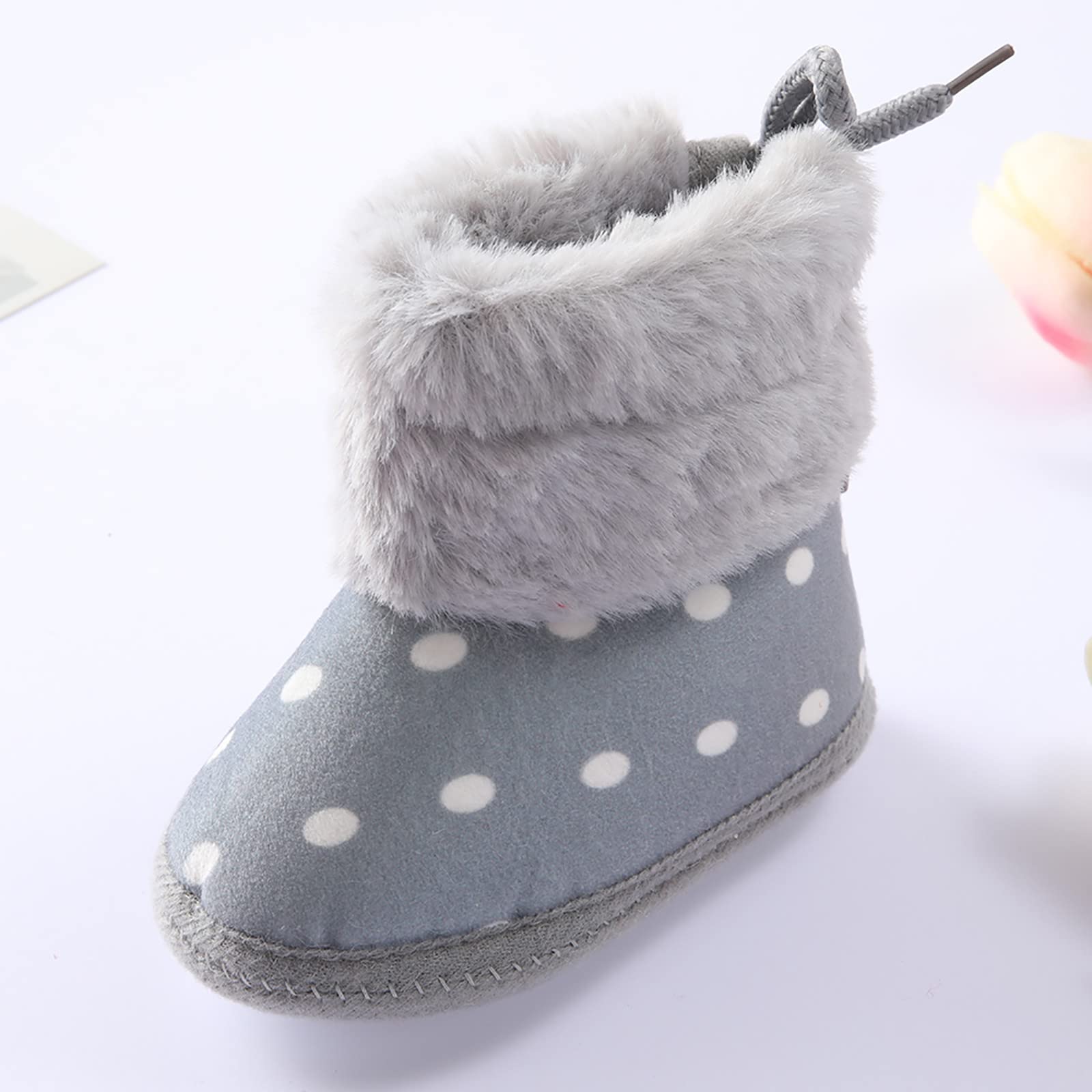Soft Winter Booties for Baby Girls & Boys - Warm Infant Toddler Snow Boots for Cold Weather - Cozy Non-Slip First Walking Shoes for Indoor & Outdoor Play