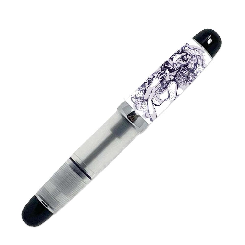 Opus 88 Hocus Opus Tethered Fountain Pen - Premium Japanese Eyedropper Fountain Pen with #6 Nib for Calligraphy, Journaling & Gift Giving