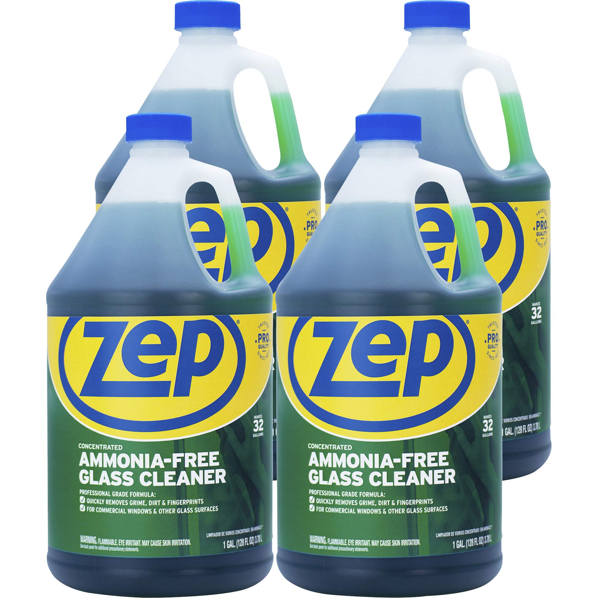 Zep Glass Cleaner Concentrate 1 Gallon (ZU1052128CT) - Streak-Free Formula for Windows, Mirrors & Glass Surfaces - Perfect for Home, Office & Commercial Use