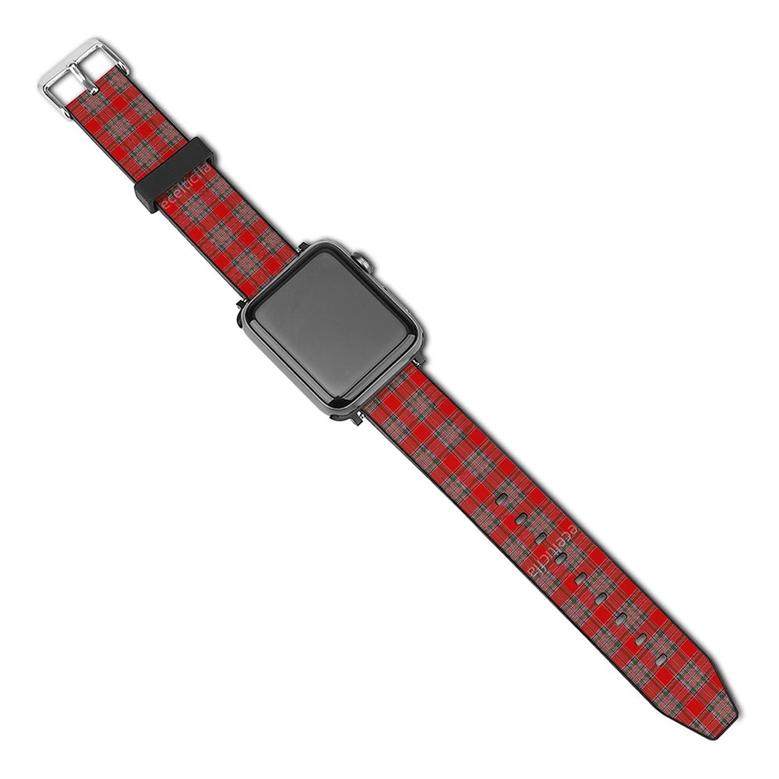 Clan MacBean Tartan Adjustable Smartwatch Bands for Apple Watch 38mm 40mm 42mm 44mm - Soft Silicone Replacement Strap Compatible with iWatch Series SE 6 5 4 3 2 1 - Unisex Design for Men & Women - Perfect for Workouts, Office Wear and Everyday Fashion