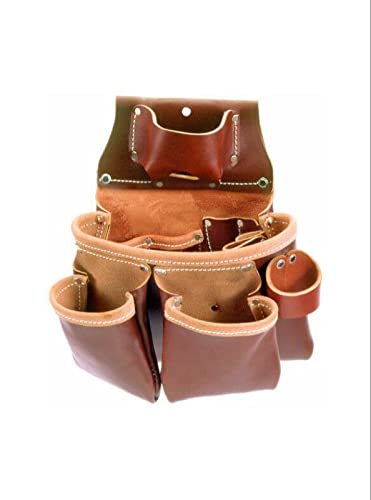 Occidental Leather 5018DB 3-Pouch Crossbody Bag for Women - Genuine Leather Multi-Pocket Shoulder Bag for Travel, Work & Daily Use