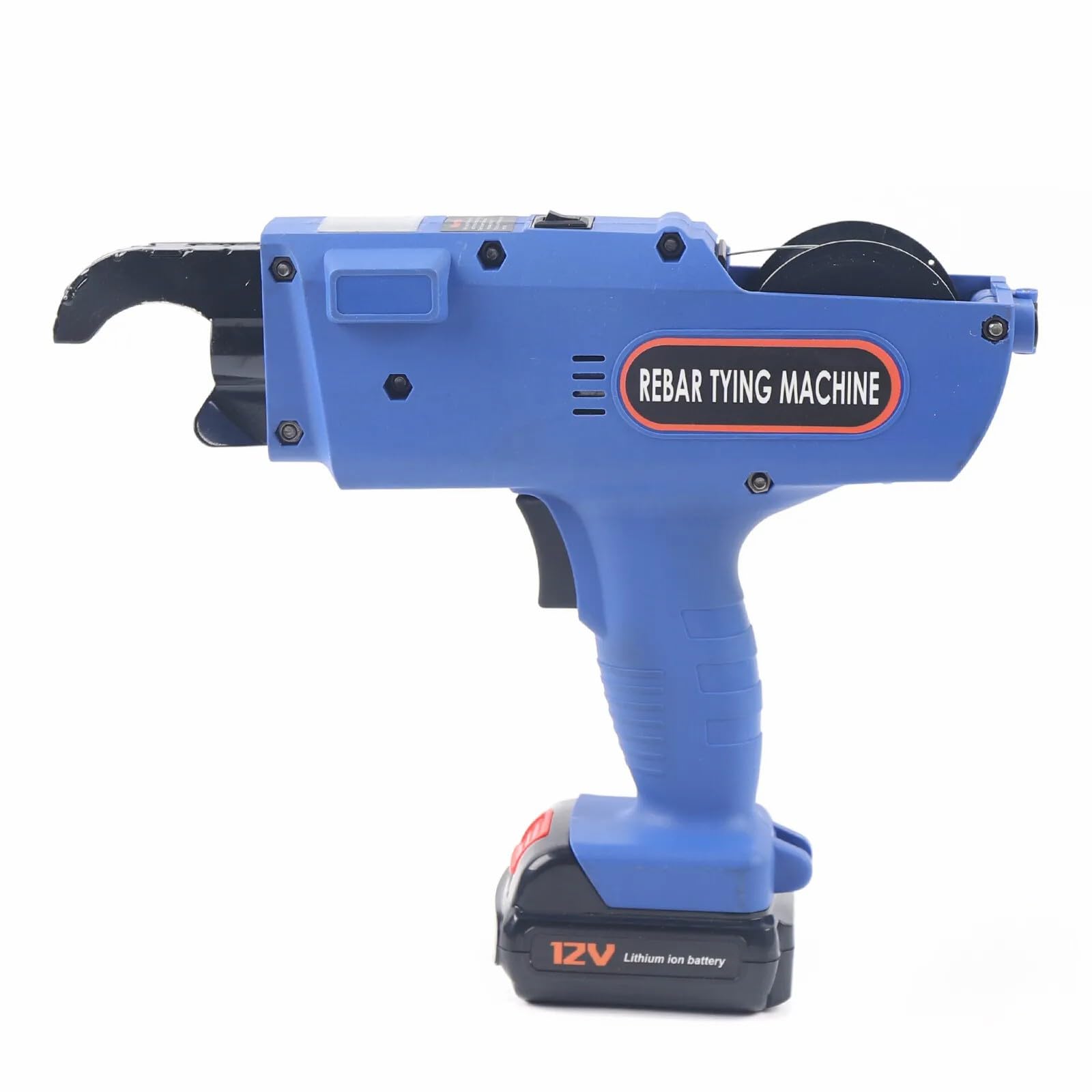 Automatic Rebar Tying Gun Tool - 8-34mm Steel Bar Bender with 2 Batteries for Construction, Concrete & Rebar Work | Heavy Duty Rebar Tie Machine for Building, Road Projects & DIY Home Renovation (Blue)