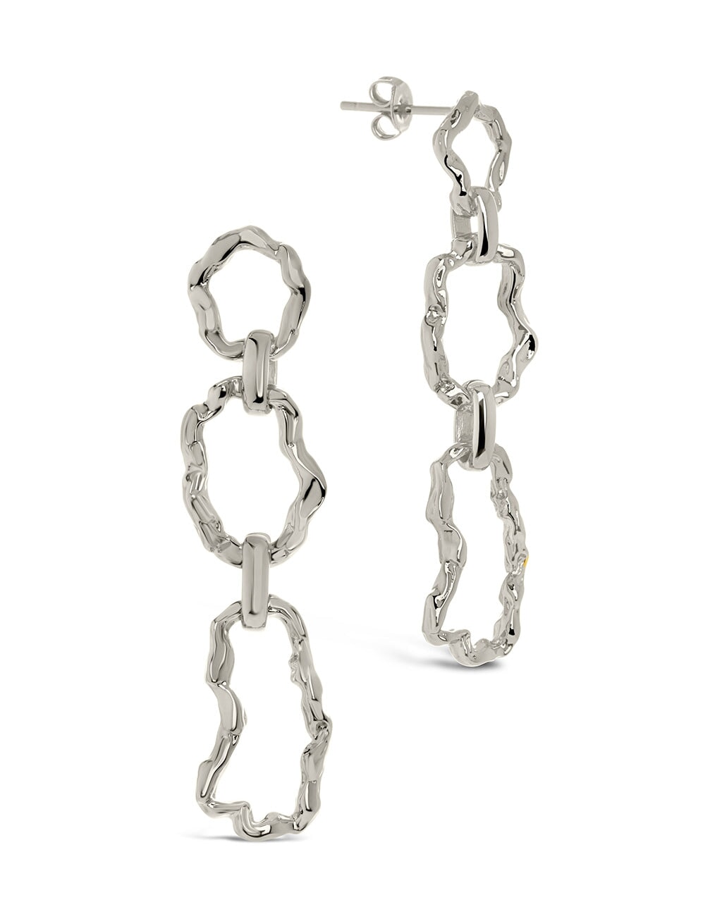Stylish Ira Molten Metal Linked Drop Earrings for Women | Elegant Dangle Jewelry for Parties, Weddings & Evening Events