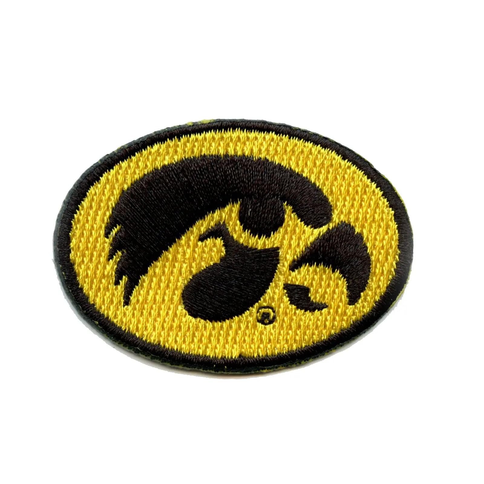 Iowa Hawkeyes Primary Round Logo Iron On Embroidered Patch - Official NCAA Team Badge for Jackets, Hats, Bags - Perfect for Fans, Gifts & DIY Crafts