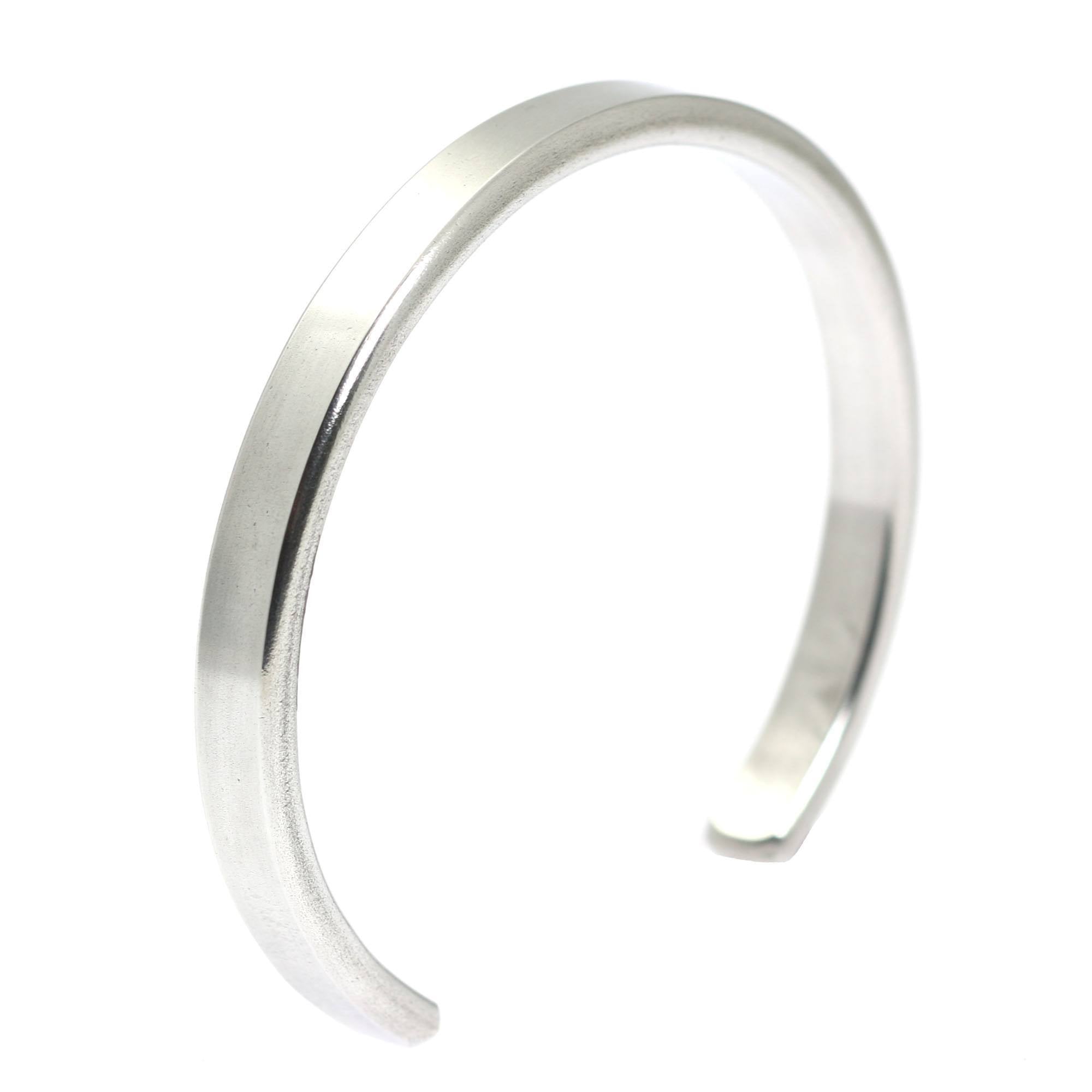 Elegant Thin Brushed Aluminum Cuff Bracelet for Women - Minimalist Jewelry Gift for Everyday Wear & Special Occasions