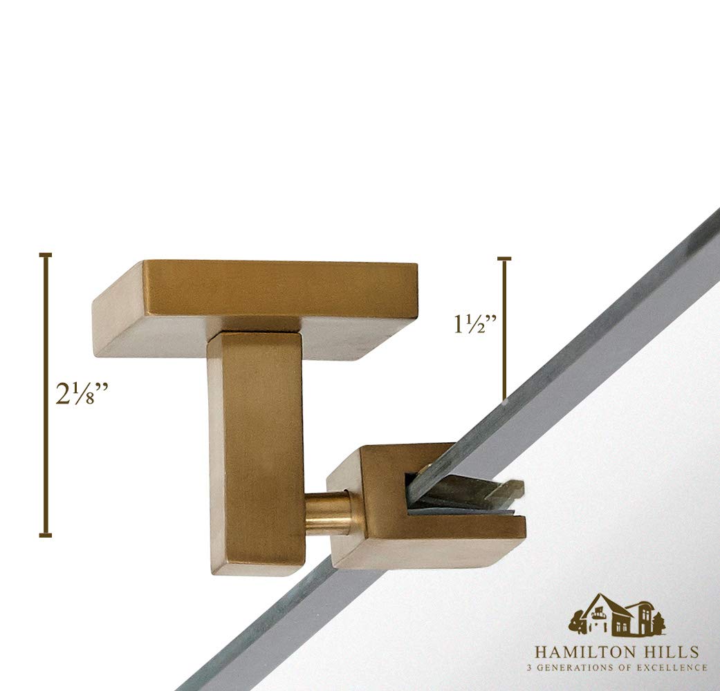 20x30 Inch Pivot Wall Mirror with Brushed Gold Brackets - Frameless Rectangular Bathroom Vanity Mirror, Adjustable & Tilting Design for Modern Farmhouse Decor - Perfect for Bathrooms, Bedrooms, and Entryways