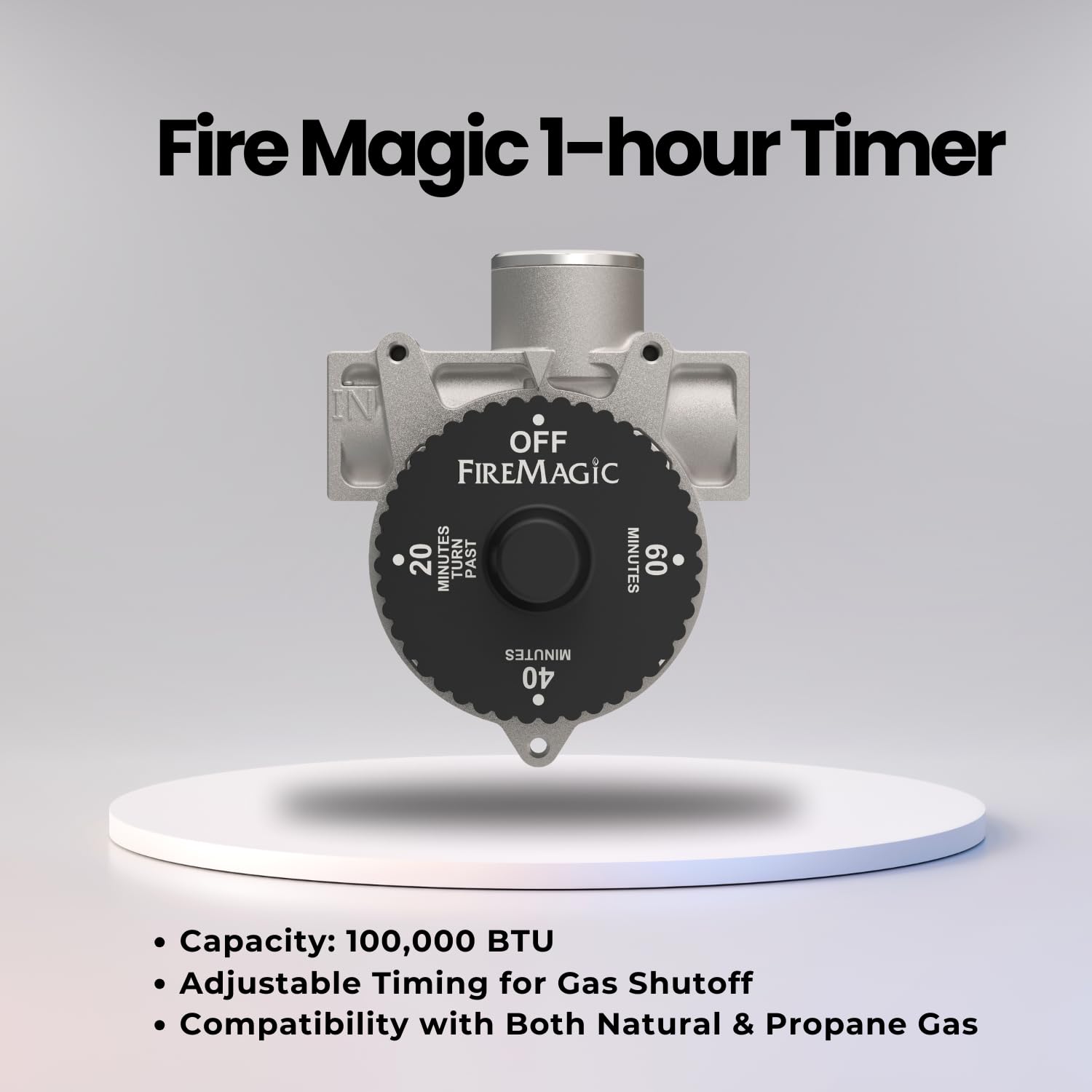 Fire Magic 1-Hour Automatic Timer Shut Off Valve (PET-3092B) - Smart Water Flow Control for Irrigation, Pools & Home Safety
