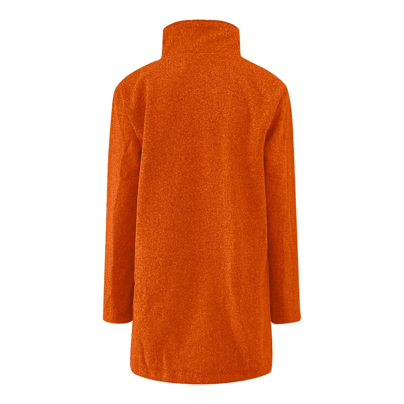2025 Plus Size Women's Wool Coats - Thickened Stand Collar Single Breasted Casual Jacket with Pockets | Spring Fashion Outerwear for Work, Dating & Daily Wear