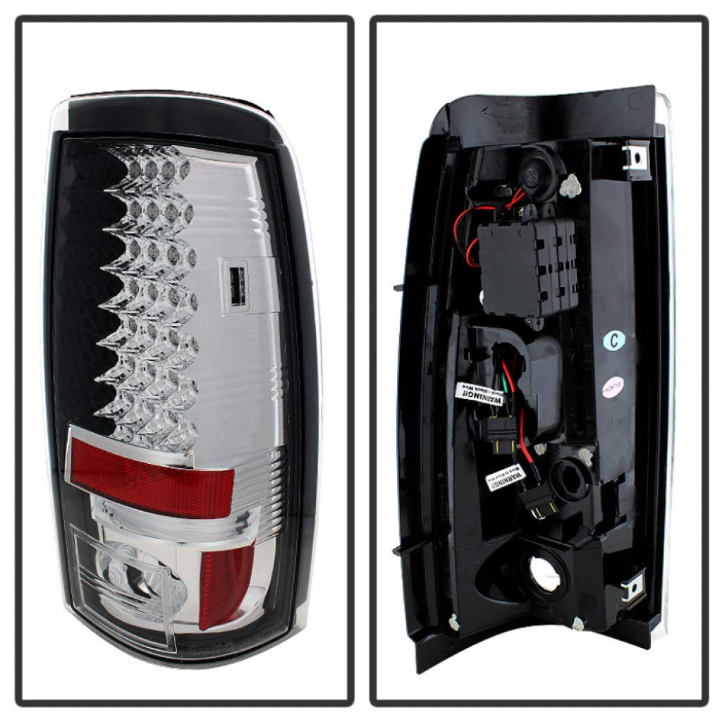 GMC Sierra 2500 HD 2003-2006 LED Tail Lights Pair - Chrome Stepside Style for Driver & Passenger Side | Enhanced Visibility & Safety for Night Driving & Towing