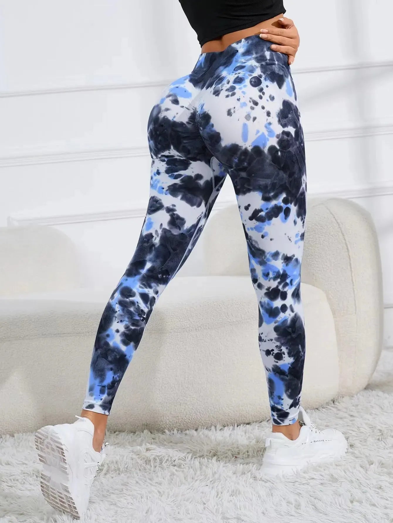 Tie Dye Seamless Yoga Pants for Women - High Waist Workout Leggings, Gym & Fitness Tights, Push Up Sports Clothing | Perfect for Yoga, Running & Casual Wear