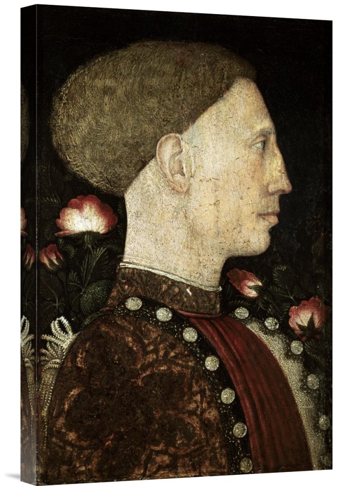 Global Gallery Budget Pisanello Portrait of Lionello D'Este Canvas Wall Art Print - Renaissance Home Decor for Living Room, Bedroom & Office
