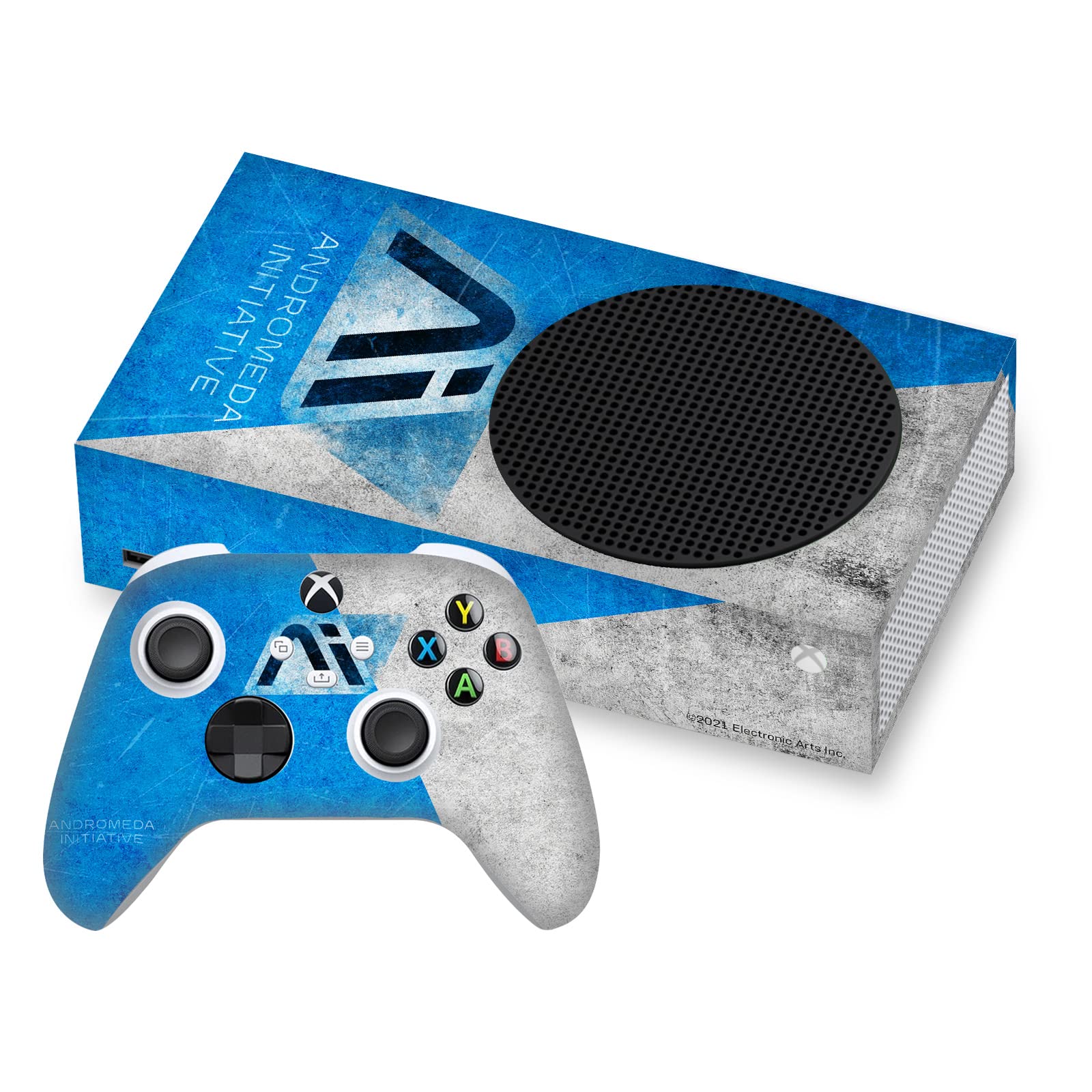 Official EA Bioware Mass Effect Andromeda Initiative Vinyl Sticker Skin for Xbox Series S Console & Controller Bundle - Gaming Decal for Enhanced Aesthetics & Protection