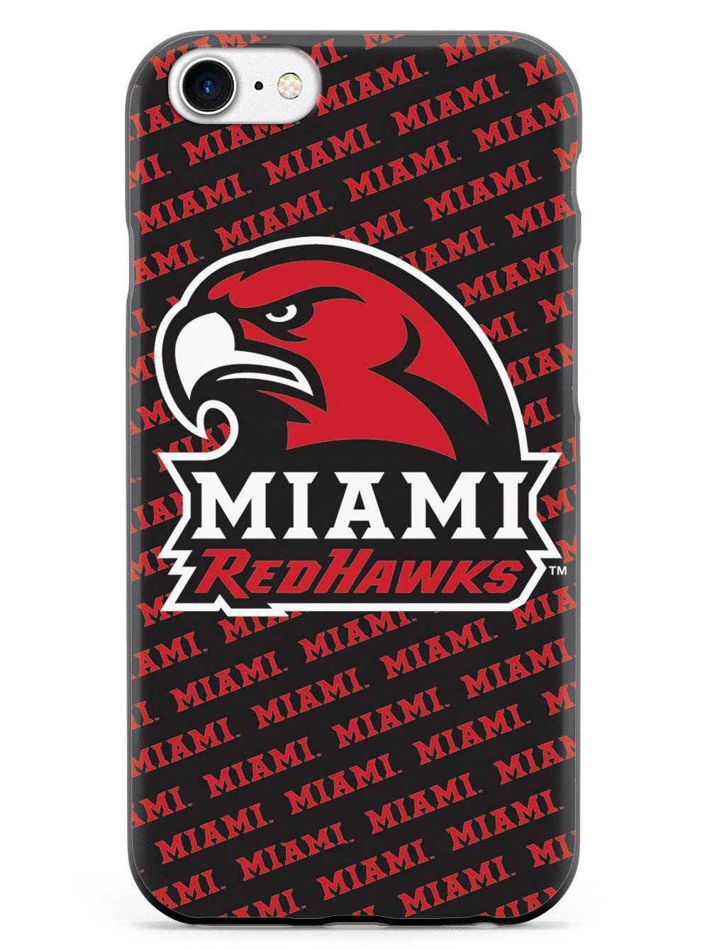 Inspired Cases - iPhone 8 Case with 3D Textured Protection - Compatible with Apple iPhone 8 - Miami Redhawks University Design - Perfect for School, Work, and Everyday Use