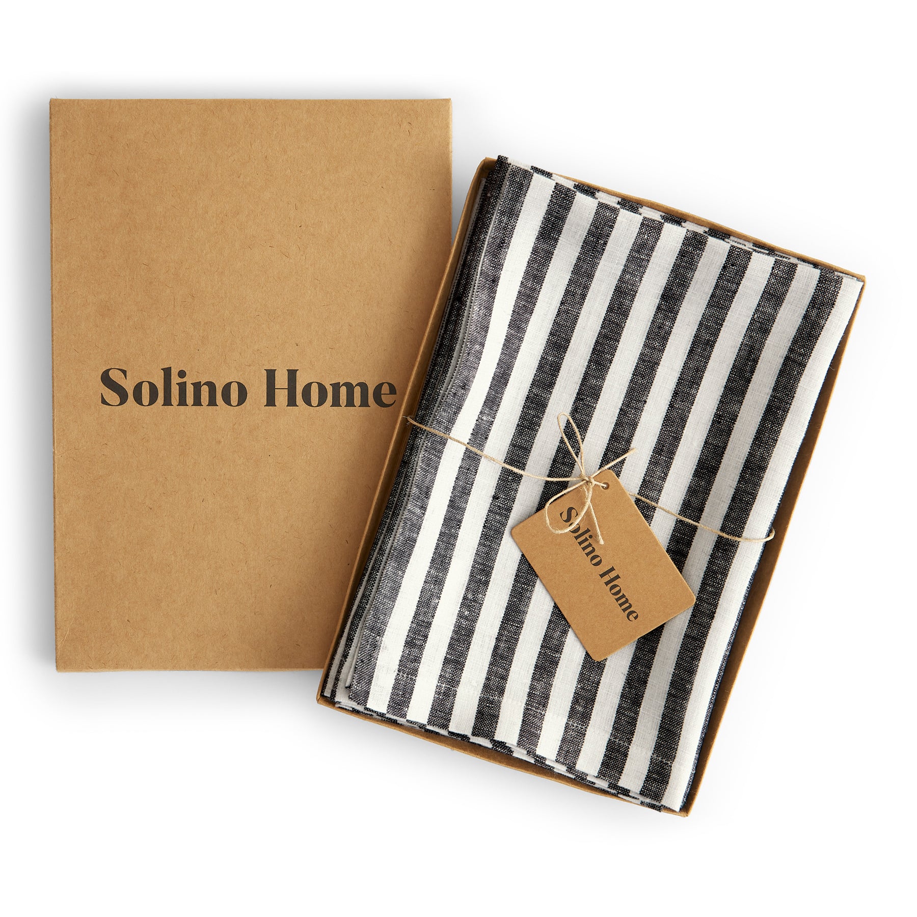 Amalfi Stripe Cotton Napkins Set of 12 - Premium Dinner Napkins for Formal Dining, Parties & Holiday Table Decor - Elegant Italian-Inspired Table Linens