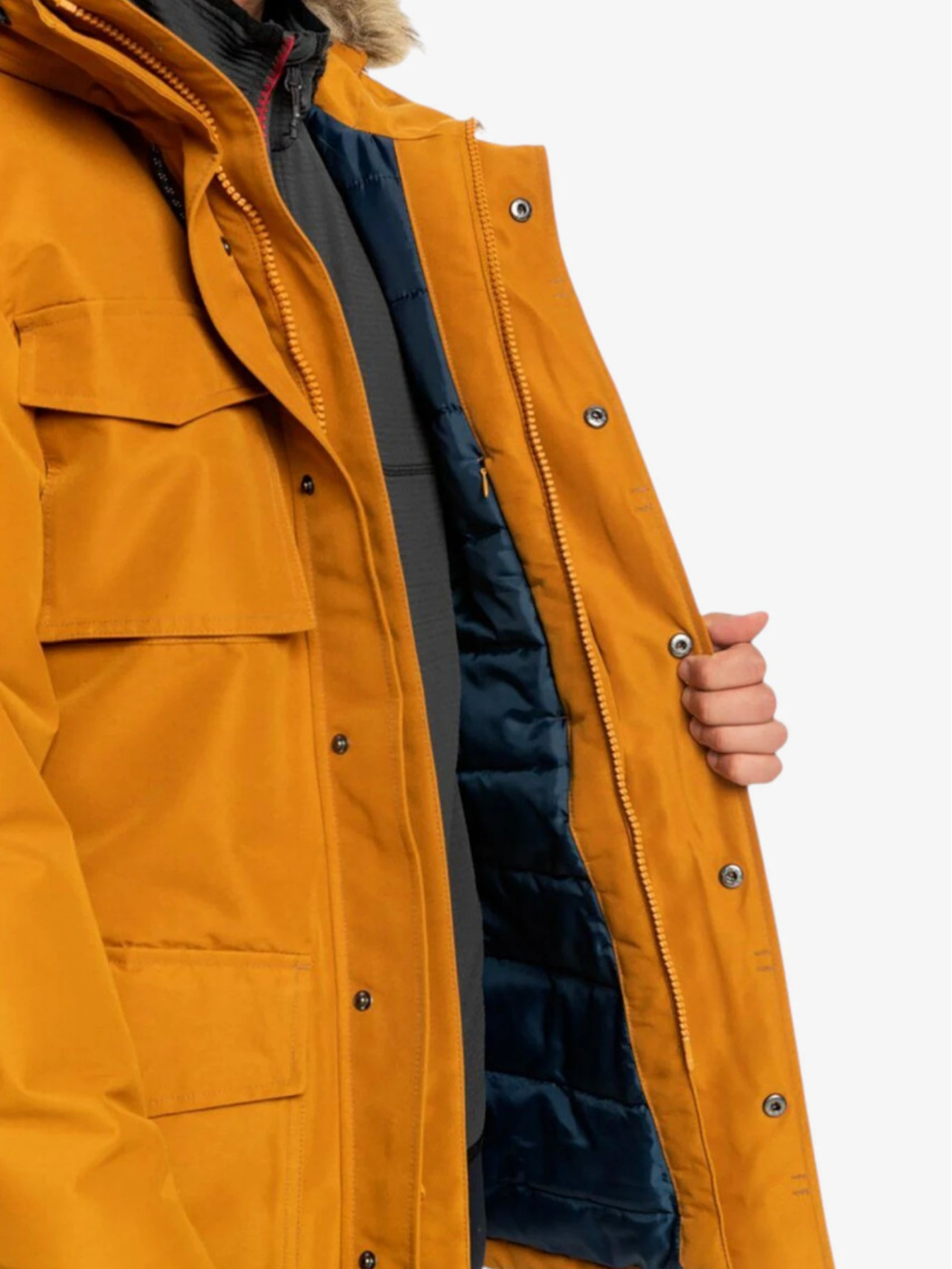 Quiksilver Ferris Brown Camper Parka Jacket - Waterproof, Windproof Outdoor Coat for Hiking, Camping & Winter Adventures