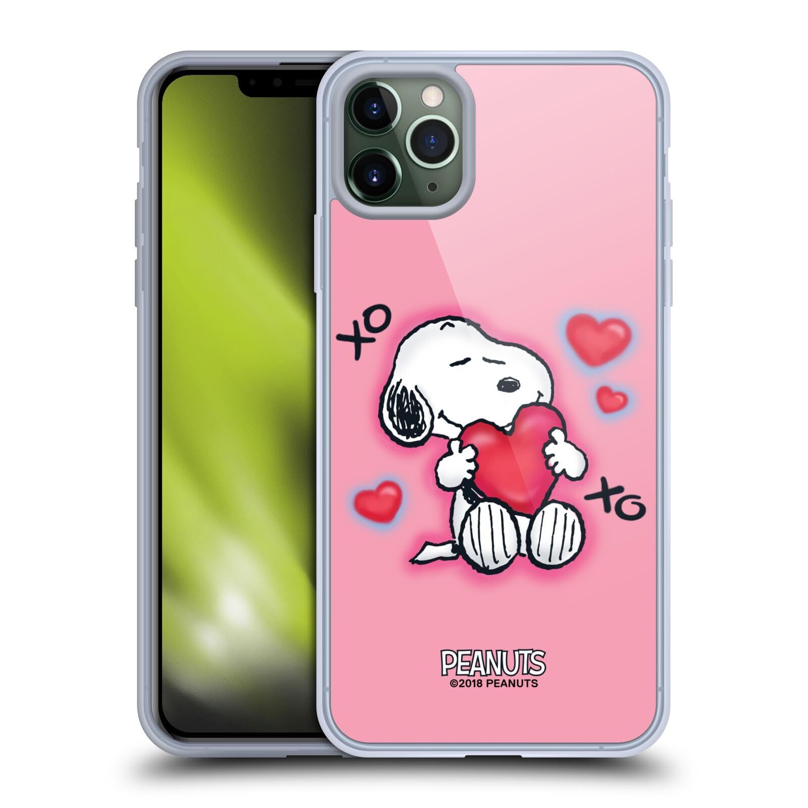 Officially Licensed Peanuts XOXO Snoopy Soft Gel Phone Case for Apple iPhone 11 Pro Max - Cute Cartoon Design, Shockproof Protection - Perfect for Daily Use, Travel & Gift Giving