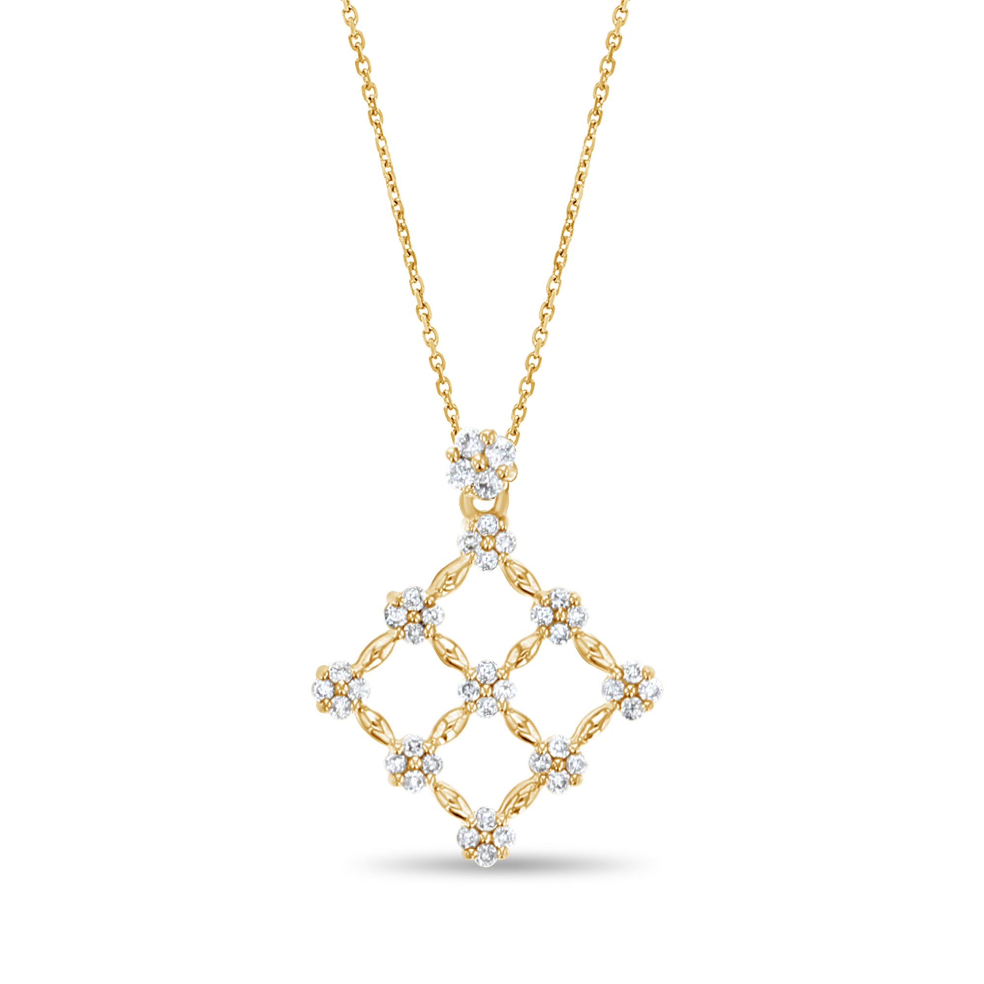 14K White or Yellow Gold Diamond Pendant Necklace - 0.65 Carat Total Weight | Elegant Jewelry Gift for Women, Perfect for Anniversaries, Weddings & Special Occasions