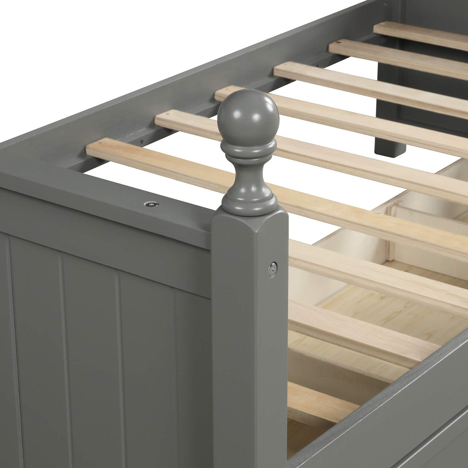 Harper & Bright Designs Twin Daybed with Storage Drawers - Wood Sofa Bed for Living Room & Bedroom - Twin Platform Bed for Kids & Guests - No Box Spring Needed (Twin Gray) | Perfect for Small Spaces, Sleepovers & Multi-Functional Furniture Needs