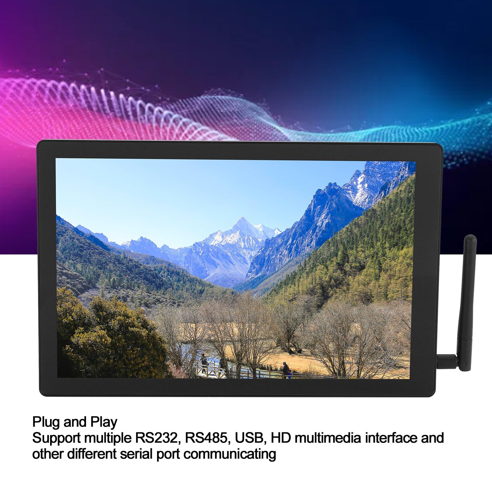 10.1 Inch Industrial Capacitive Touch Screen Monitor - 16GB, 1280x800 Resolution, Dustproof & Waterproof, Multi-Touch Embedded Display with Backlight - Perfect for Factory Automation, Kiosks, and Outdoor Digital Signage