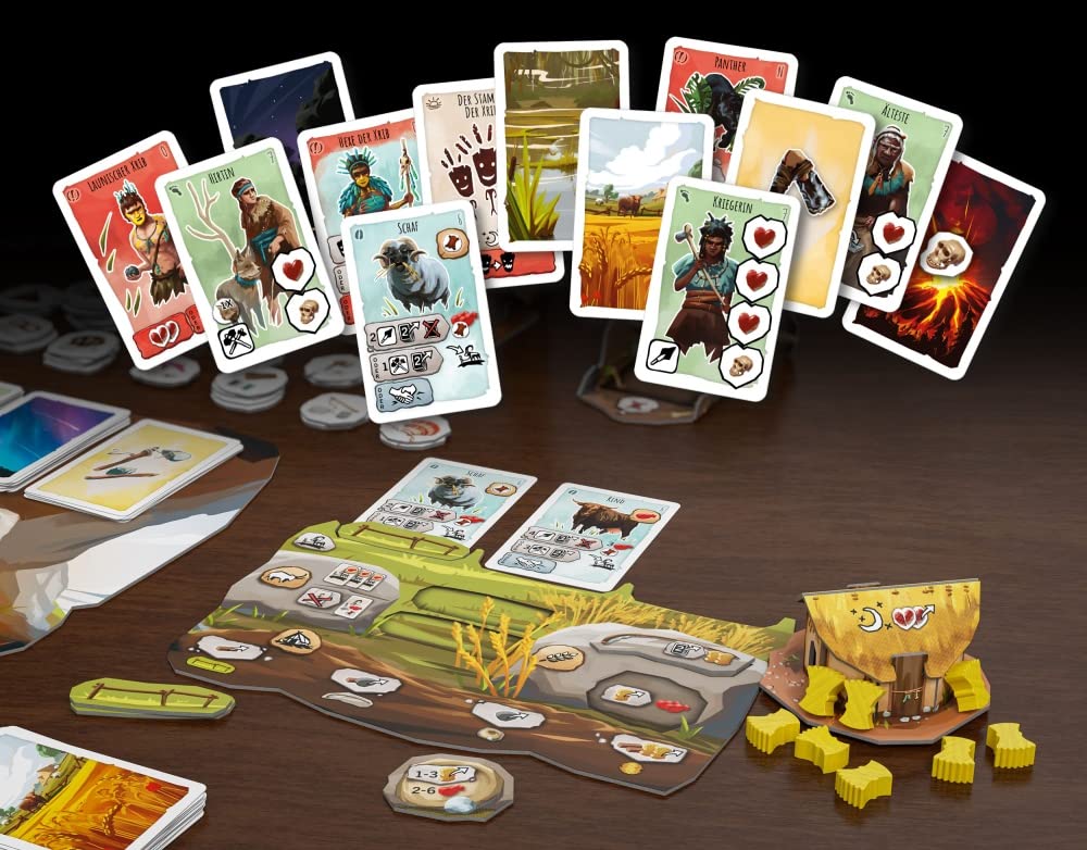 Paleo: A New Beginning Expansion - Connoisseur Board Game by Asmodee, Multicoloured & Colourful Strategy Game, German Edition HIGD1016 for Family Game Nights & Strategy Enthusiasts